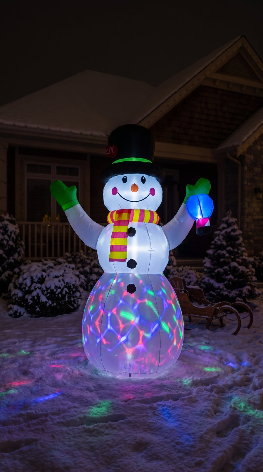 Glowing belly after dark