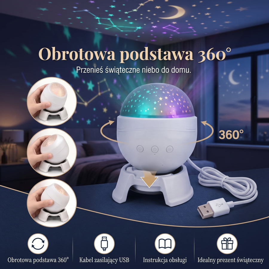 360° Christmas projector – magical patterns for the whole room