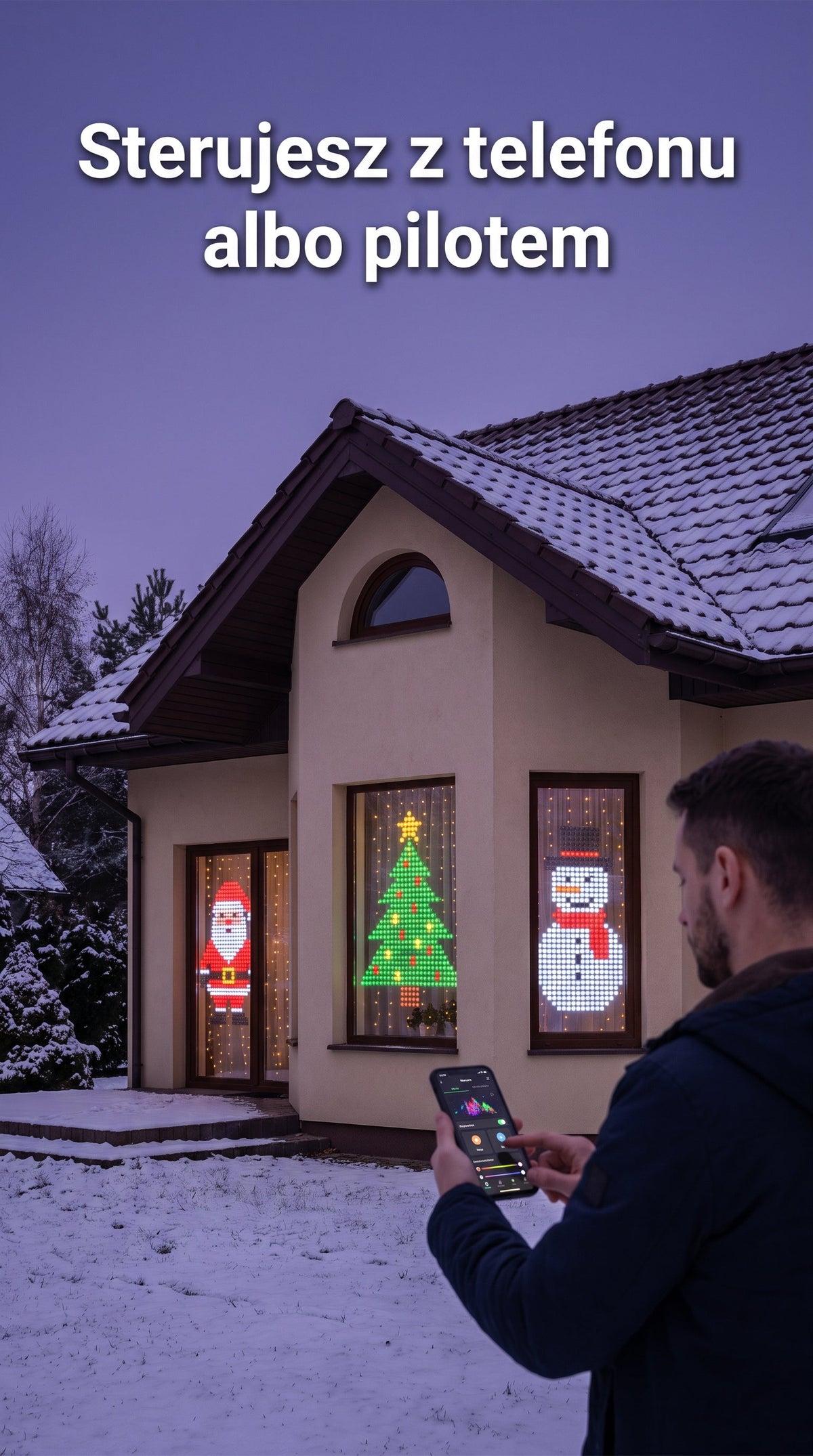 Sterowanie z telefonu albo pilotem